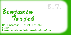 benjamin torjek business card